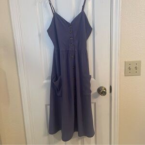 Good Luck Gem Button Down Midi Dress